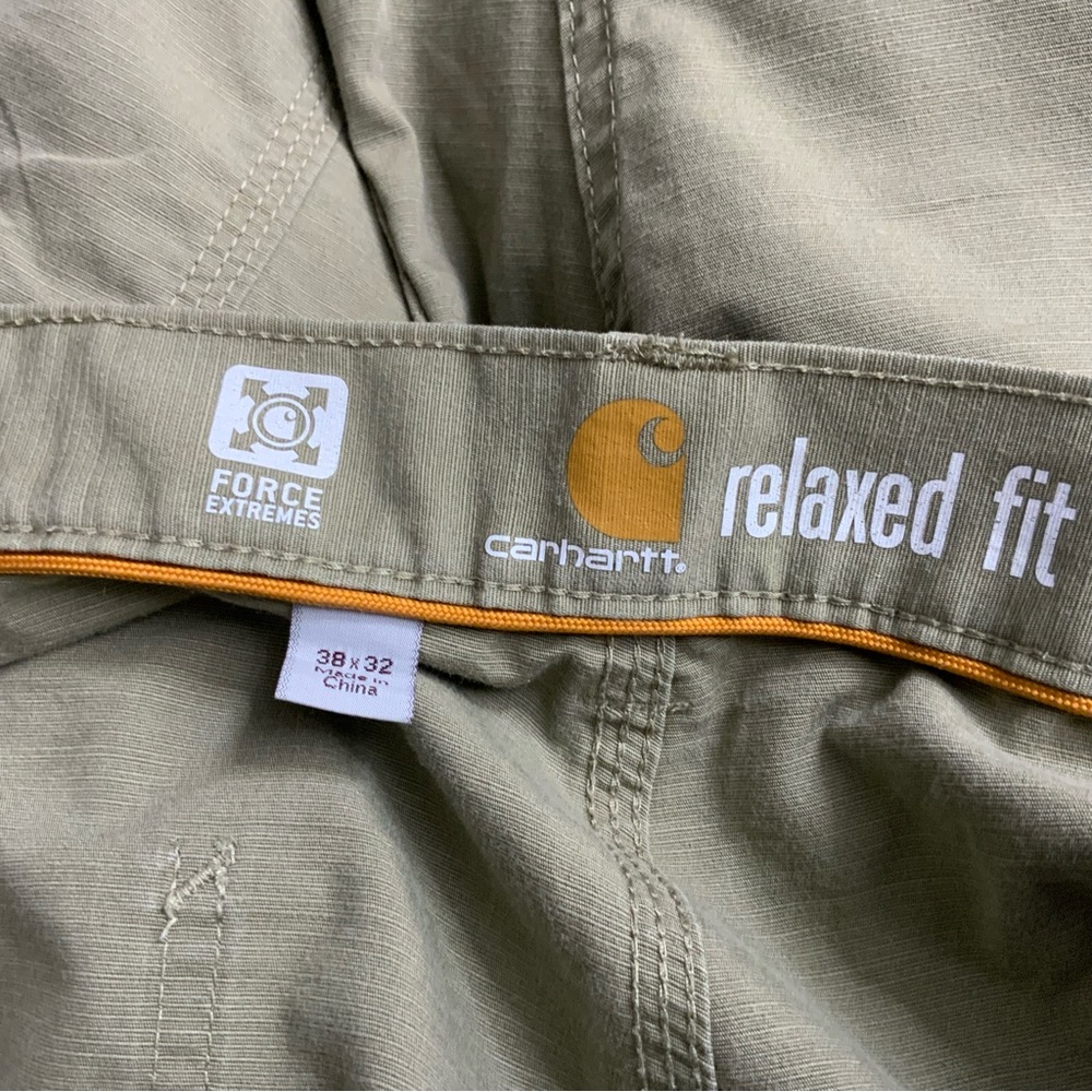 Carhartt Men’s Relaxed Fit Force Extremes Work Pants. Size 38 x 32. Light green. - Picture 8 of 9